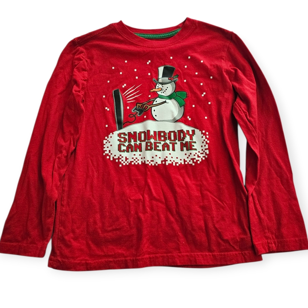 Holiday Time Gaming Snowman Long Sleeve Tee